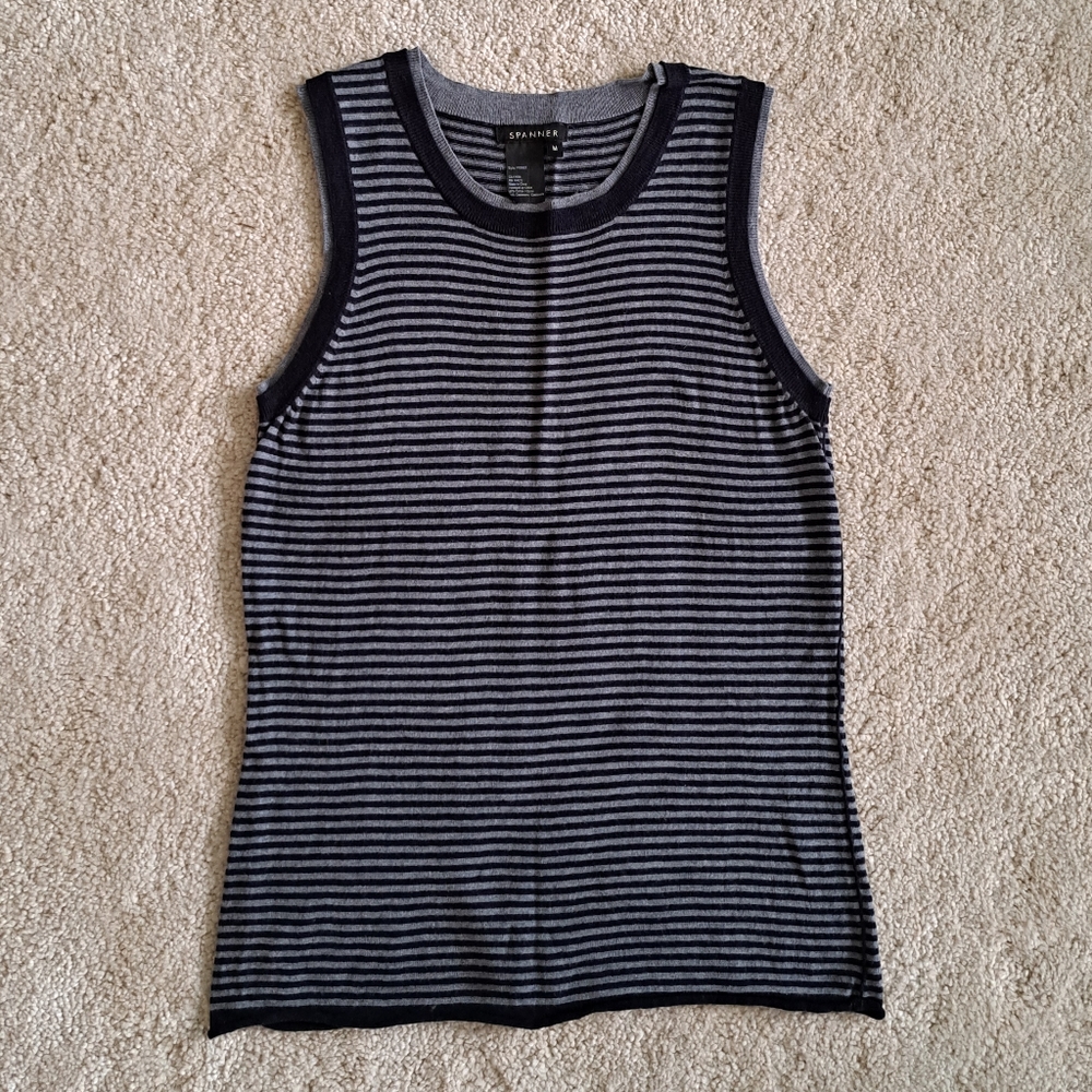 SPANNER Vintage Stripes Cashmere Top Vest Knit